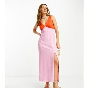 ASOS Design V-neck Slip Sundress - Size 8